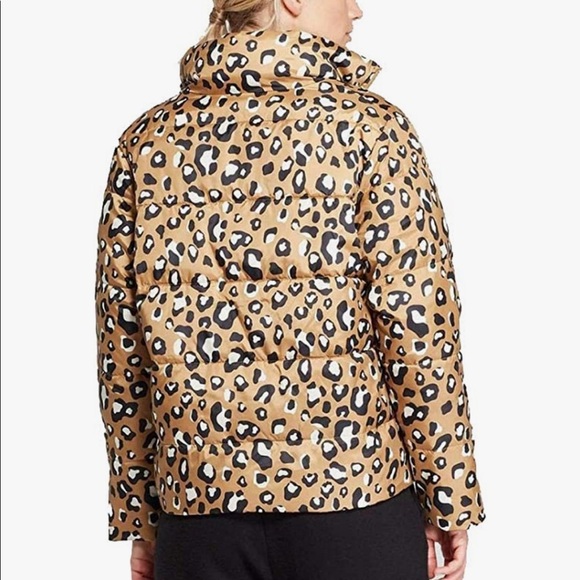 Who What Wear Leopard Print Puffer Jacket - Picture 1 of 9
